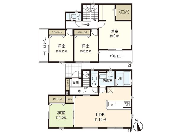 茅ヶ崎市高田1丁目 新築戸建 3号棟 間取図(平面図) 茅ヶ崎市高田1丁目 新築戸建 3号棟 間取図(平面図)