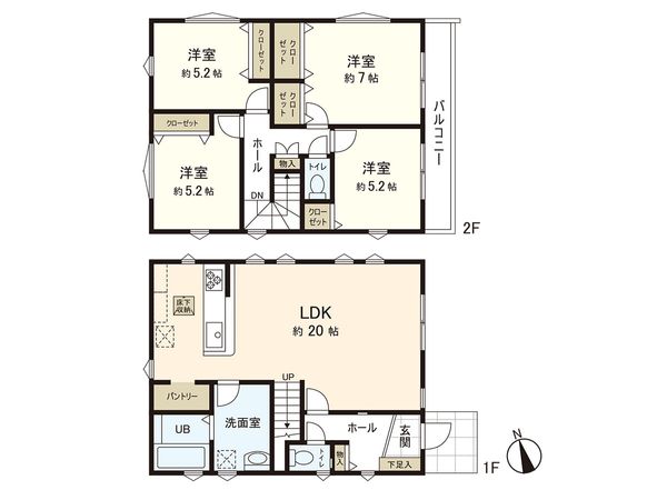 茅ヶ崎市菱沼海岸 新築戸建 間取図(平面図) 茅ヶ崎市菱沼海岸 新築戸建 間取図(平面図)