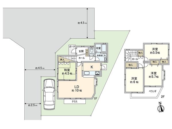 茅ヶ崎市円蔵1丁目 戸建 間取図(平面図) 茅ヶ崎市円蔵1丁目 戸建 間取図(平面図)