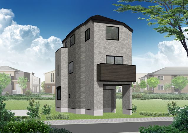 茅ヶ崎市共恵1丁目 新築戸建 1号棟 外観パース図 茅ヶ崎市共恵1丁目 新築戸建 1号棟 外観パース図