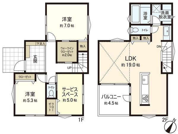 茅ヶ崎市松風台 新築A棟 間取図(平面図) 茅ヶ崎市松風台 新築A棟 間取図(平面図)