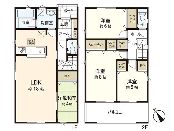 茅ヶ崎市行谷 新築戸建 間取図(平面図)