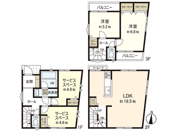 茅ヶ崎市円蔵2丁目 新築戸建 2号棟 間取図(平面図) 茅ヶ崎市円蔵2丁目 新築戸建 2号棟 間取図(平面図)
