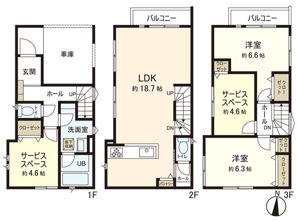 茅ヶ崎市円蔵2丁目 新築戸建 3号棟 間取図(平面図) 茅ヶ崎市円蔵2丁目 新築戸建 3号棟 間取図(平面図)