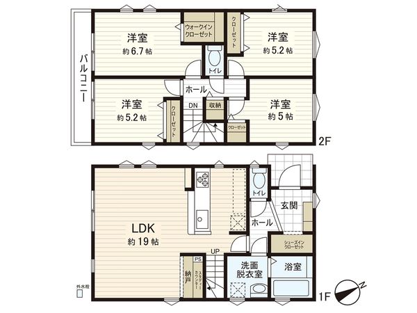 茅ヶ崎市高田3丁目 新築1号棟 間取図(平面図) 茅ヶ崎市高田3丁目 新築1号棟 間取図(平面図)