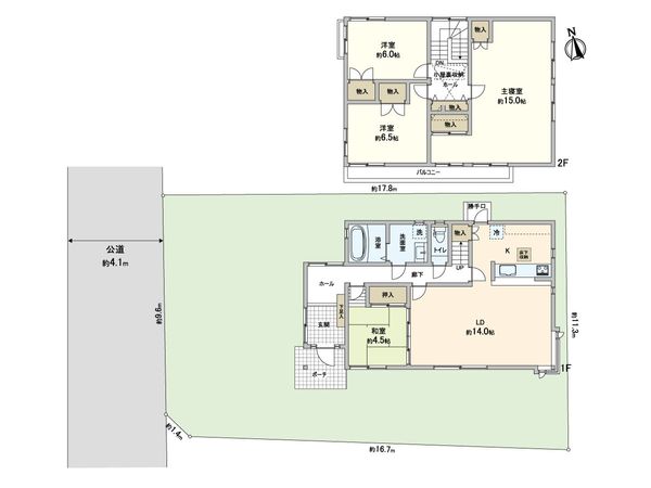中郡大磯町東小磯 戸建 間取図(平面図) 中郡大磯町東小磯 戸建 間取図(平面図)