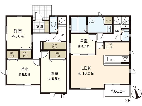 茅ヶ崎市矢畑 新築戸建 間取図(平面図) 茅ヶ崎市矢畑 新築戸建 間取図(平面図)