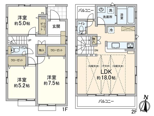 茅ヶ崎市室田1丁目 戸建 間取図(平面図)