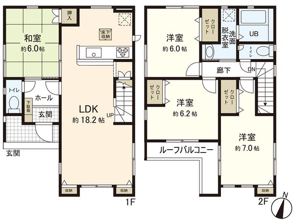 茅ヶ崎市若松町 中古戸建 間取図(平面図) 茅ヶ崎市若松町 中古戸建 間取図(平面図)