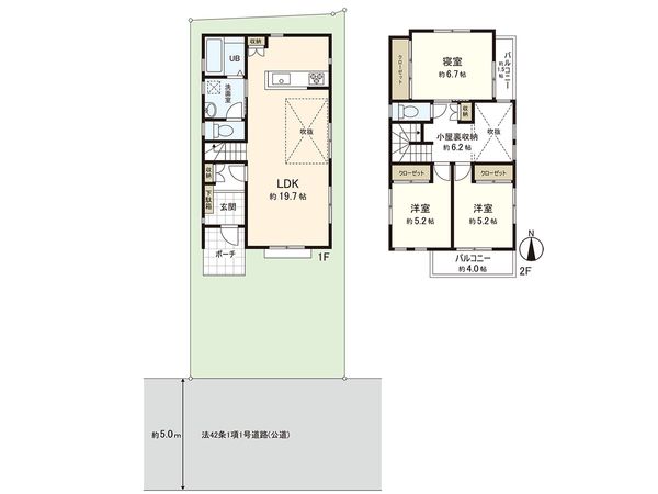 茅ヶ崎市香川3丁目 新築戸建 B号棟 間取図(平面図) 茅ヶ崎市香川3丁目 新築戸建 B号棟 間取図(平面図)