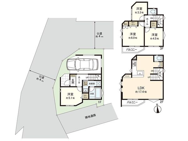 茅ヶ崎市円蔵2丁目 新築戸建 2号棟 間取図(平面図) 茅ヶ崎市円蔵2丁目 新築戸建 2号棟 間取図(平面図)
