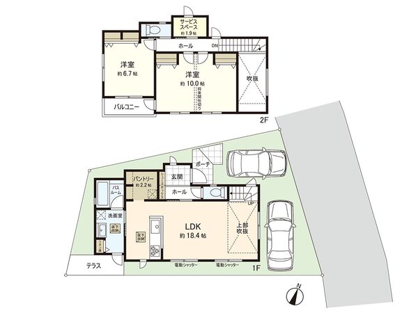 茅ヶ崎市東海岸南2丁目 新築戸建 1号棟 間取図(平面図) 茅ヶ崎市東海岸南2丁目 新築戸建 1号棟 間取図(平面図)