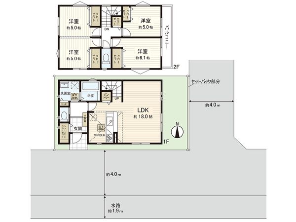茅ヶ崎市柳島1丁目 新築戸建 12号棟 間取図(平面図) 茅ヶ崎市柳島1丁目 新築戸建 12号棟 間取図(平面図)