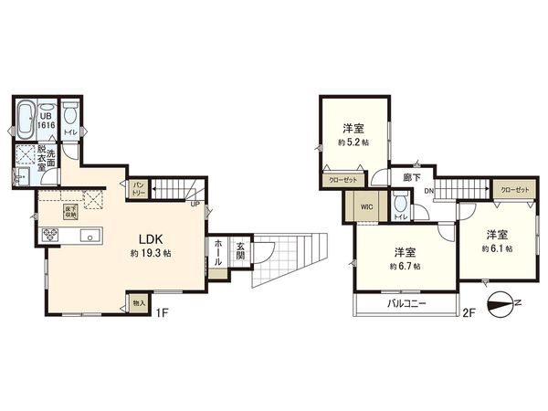 茅ヶ崎市南湖4丁目 新築戸建 間取図(平面図) 茅ヶ崎市南湖4丁目 新築戸建 間取図(平面図)