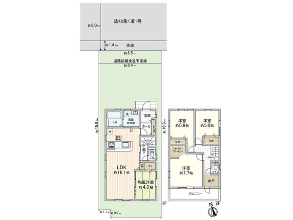 茅ヶ崎市萩園 戸建 間取図(平面図) 茅ヶ崎市萩園 戸建 間取図(平面図)