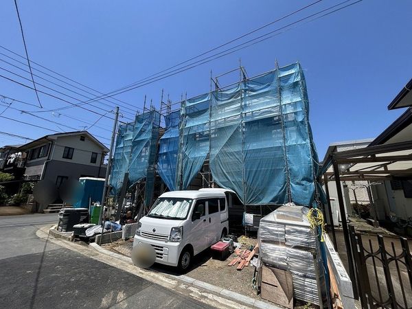 茅ヶ崎市高田3丁目 新築2号棟 前面道路含む外観 茅ヶ崎市高田3丁目 新築2号棟 前面道路含む外観