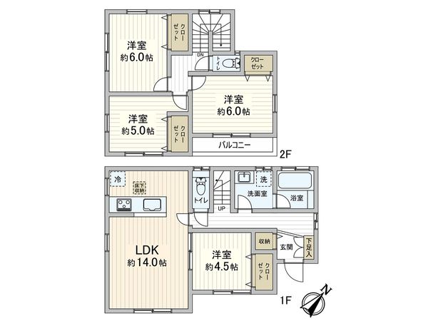 高座郡寒川町小谷3丁目 戸建 間取図(平面図) 高座郡寒川町小谷3丁目 戸建 間取図(平面図)