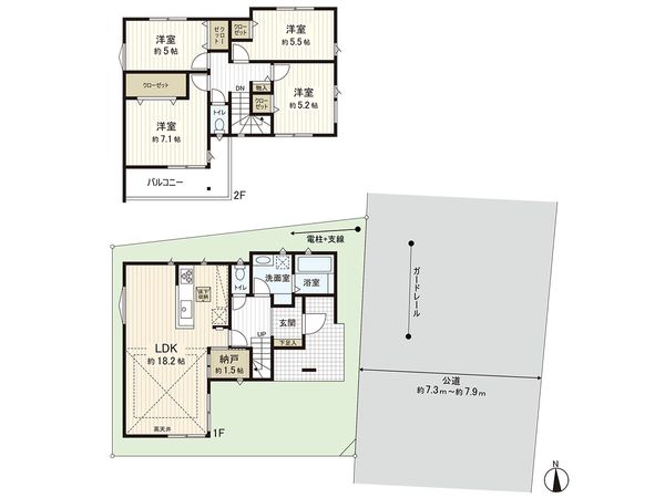 茅ヶ崎市若松町 新築戸建1号棟 間取図(平面図) 茅ヶ崎市若松町 新築戸建1号棟 間取図(平面図)