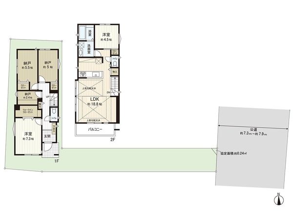 茅ヶ崎市若松町 新築戸建3号棟 間取図(平面図) 茅ヶ崎市若松町 新築戸建3号棟 間取図(平面図)