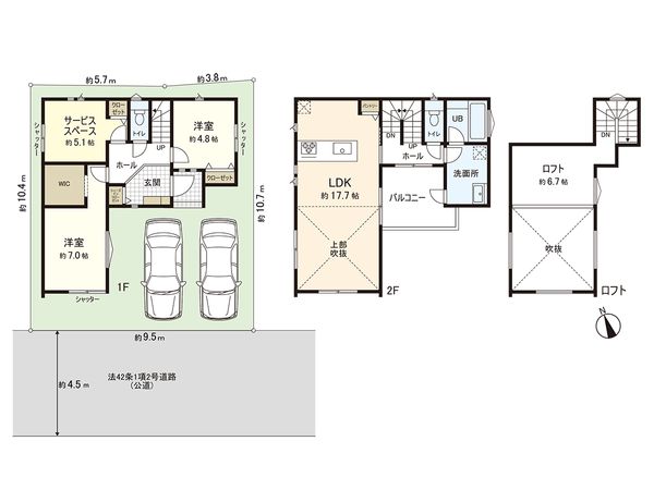 茅ヶ崎市今宿 新築戸建 1号棟 間取図(平面図) 茅ヶ崎市今宿 新築戸建 1号棟 間取図(平面図)