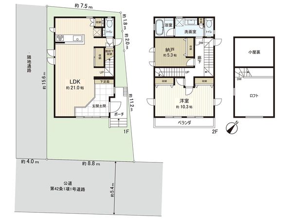 藤沢市辻堂東海岸3丁目 新築戸建 A号棟 間取図(平面図)