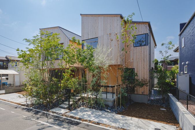 藤沢市辻堂東海岸3丁目 新築戸建 B号棟 前面道路含む外観 藤沢市辻堂東海岸3丁目 新築戸建 B号棟 前面道路含む外観