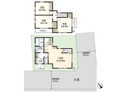 茅ヶ崎市中海岸4丁目 戸建 間取図(平面図)
