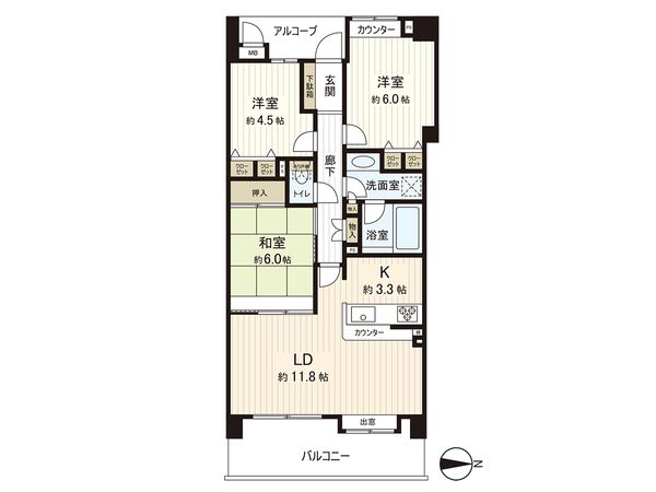 グレイス茅ヶ崎ソレアード 間取図(平面図)