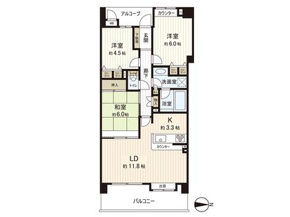 グレイス茅ヶ崎ソレアード 間取図(平面図)