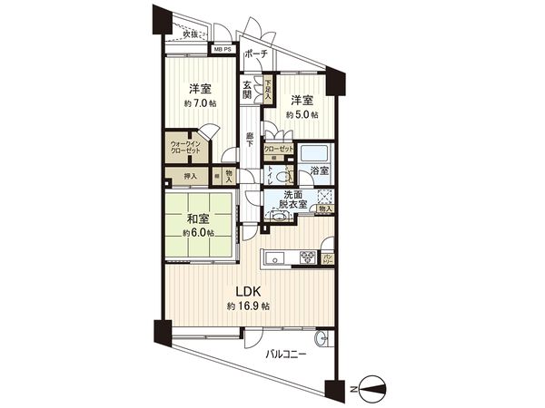 ビッグヴァングランバーグ茅ヶ崎 間取図(平面図) ビッグヴァングランバーグ茅ヶ崎 間取図(平面図)