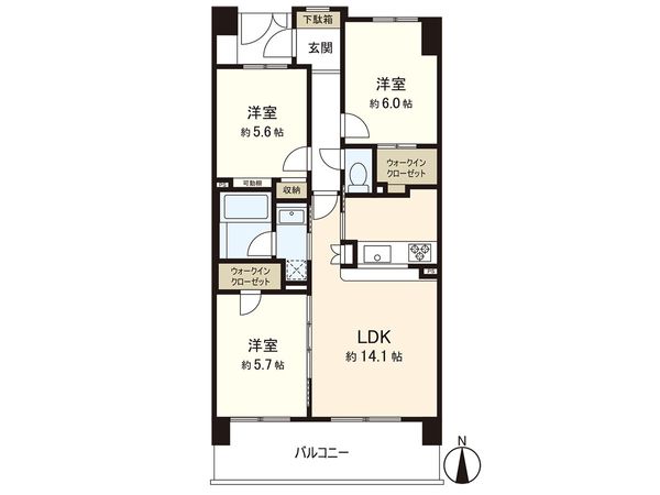クリオ湘南茅ヶ崎 間取図(平面図) 間取図(平面図)