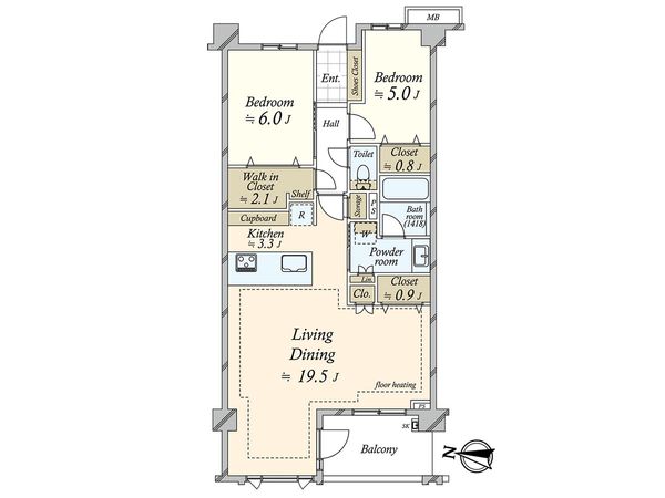 ヴェレーナグラン茅ヶ崎東海岸 間取図(平面図)