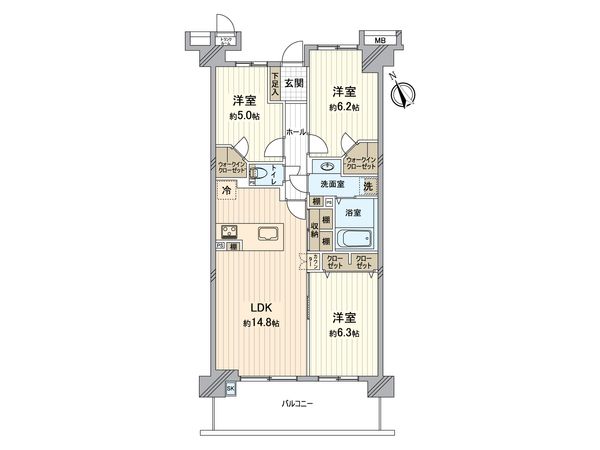 エンゼル茅ヶ崎リバーヴェール 間取図(平面図)