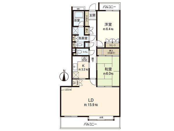 茅ヶ崎パーク・ホームズ 間取図(平面図)