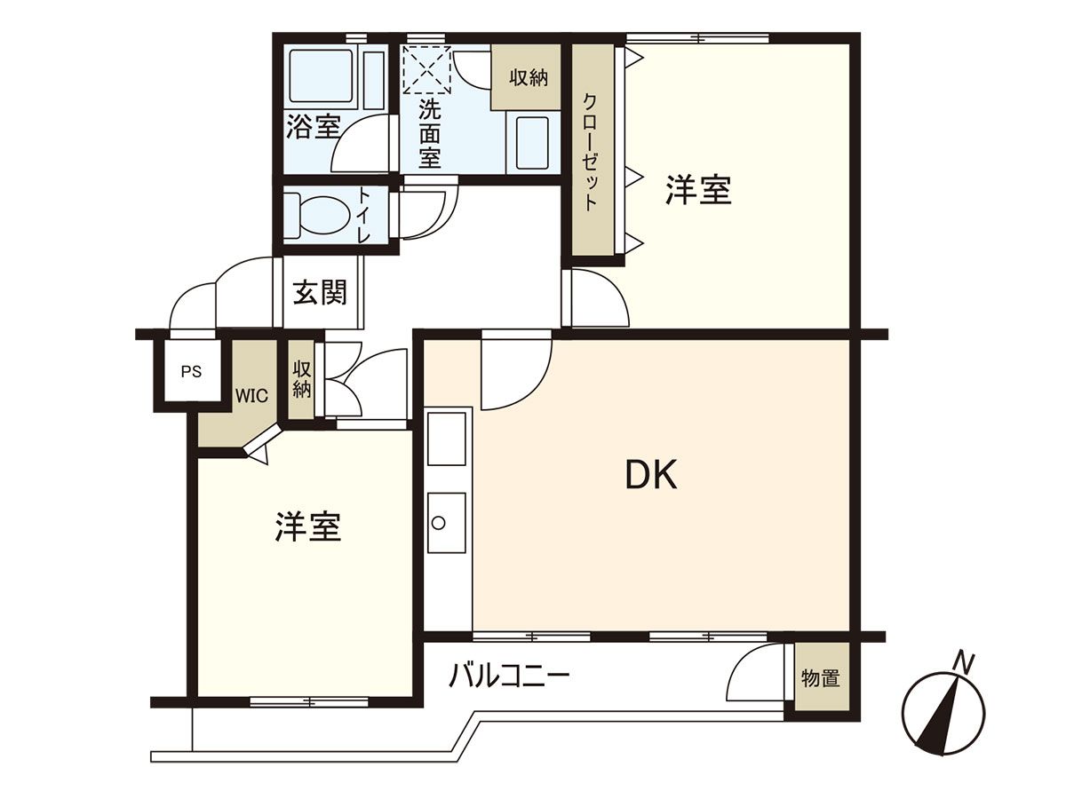 茅ヶ崎グリーンハイツ 6号棟 間取図(平面図) 間取図(平面図)