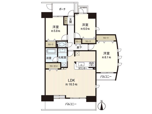 ダイアパレス茅ヶ崎南湖 間取図(平面図) 間取図(平面図)