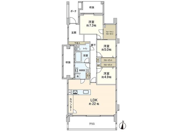 グランドメゾン東海岸南 間取図(平面図) グランドメゾン東海岸南 間取図(平面図)