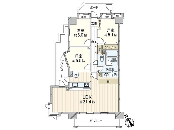 ダイアパレス茅ヶ崎鶴嶺 間取図(平面図) ダイアパレス茅ヶ崎鶴嶺 間取図(平面図)