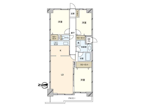 ライオンズマンション茅ヶ崎第3 間取図(平面図) ライオンズマンション茅ヶ崎第3 間取図(平面図)