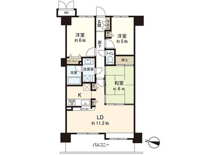 ベルパーク湘南茅ヶ崎 B棟 間取図(平面図)