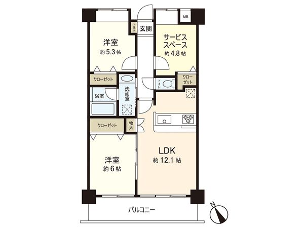 ライオンズプラザ茅ヶ崎駅前 間取図(平面図) ライオンズプラザ茅ヶ崎駅前 間取図(平面図)