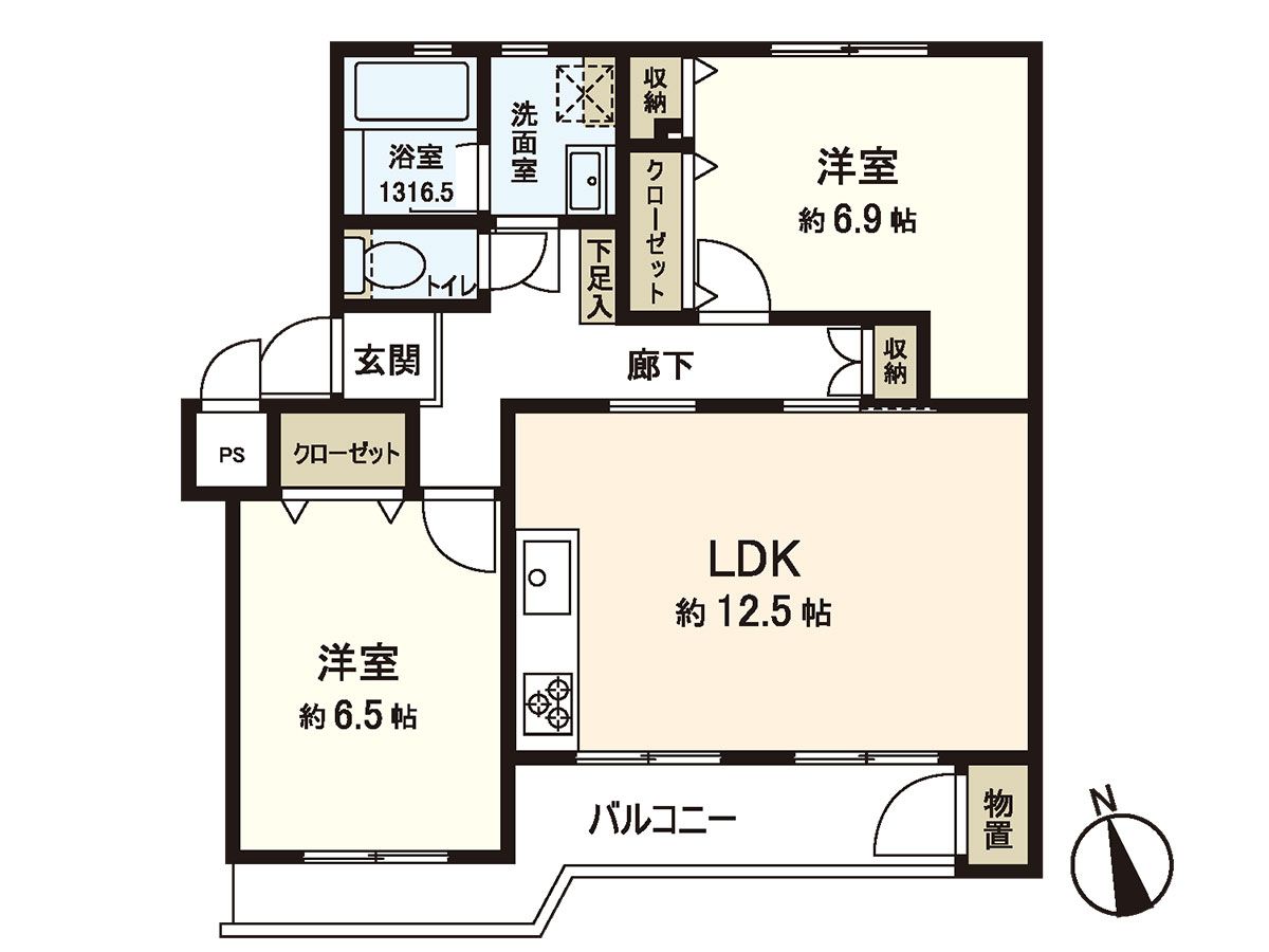 茅ヶ崎グリーンハイツ 間取図(平面図) 間取図(平面図)