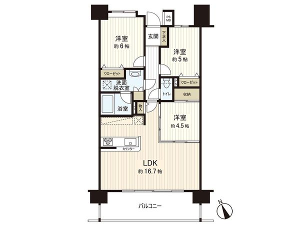 リステージ茅ヶ崎ツインマークス イーストエア 間取図(平面図) リステージ茅ヶ崎ツインマークス イーストエア 間取図(平面図)