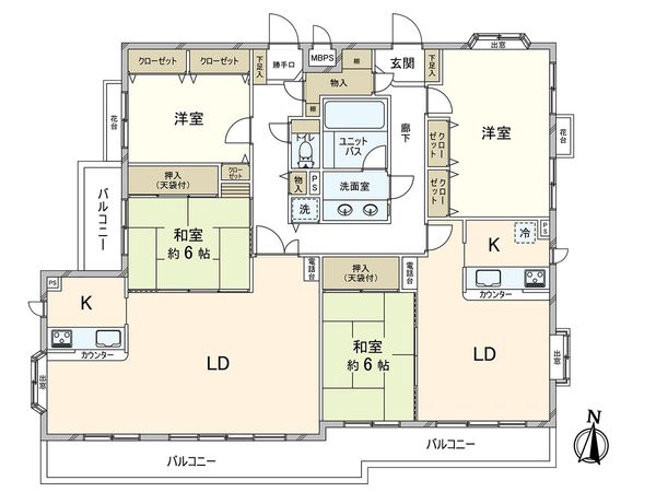 クリオ茅ヶ崎参番館 間取図(平面図) クリオ茅ヶ崎参番館 間取図(平面図)