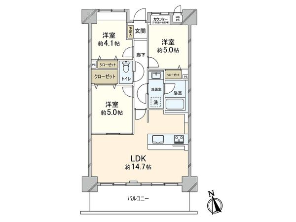 ライオンズプラザ茅ヶ崎駅前 間取図(平面図) ライオンズプラザ茅ヶ崎駅前 間取図(平面図)