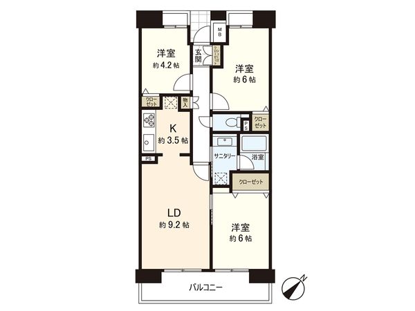 湘南サザン260 間取図(平面図) 湘南サザン260 間取図(平面図)