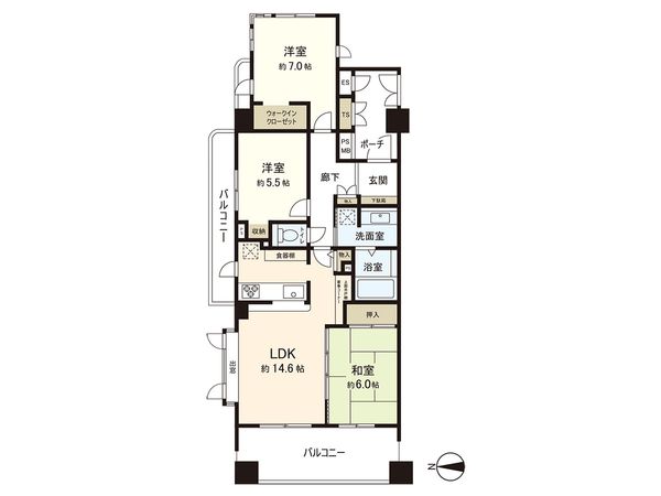 レクセルマンション茅ヶ崎 間取図(平面図) レクセルマンション茅ヶ崎 間取図(平面図)