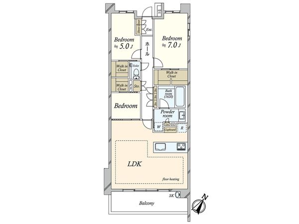 クリオ茅ヶ崎中海岸グランヴィラ 間取図(平面図) クリオ茅ヶ崎中海岸グランヴィラ 間取図(平面図)
