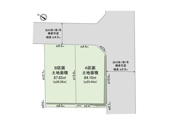 鎌倉市大船 土地 A区画 区画図 鎌倉市大船 土地 A区画 区画図
