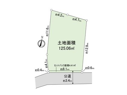 鎌倉市大船 土地 区画図